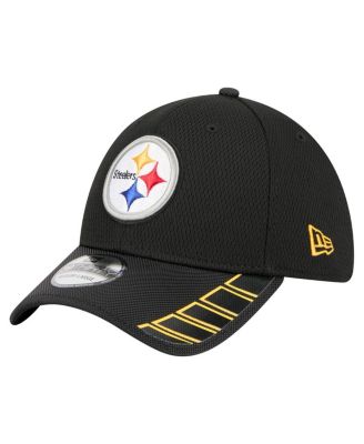 New Era - Men's Black Pittsburgh Steelers Visor Hit 39THIRTY Flex Hat