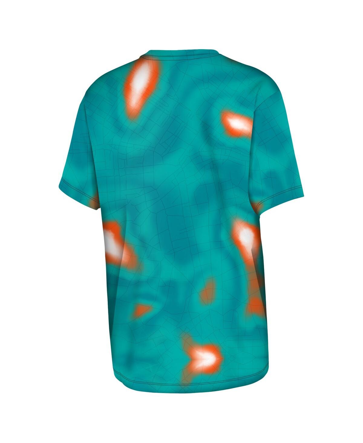 Outerstuff Big Boys And Girls Aqua Miami Dolphins End Zone Dri-tek T-shirt In Green