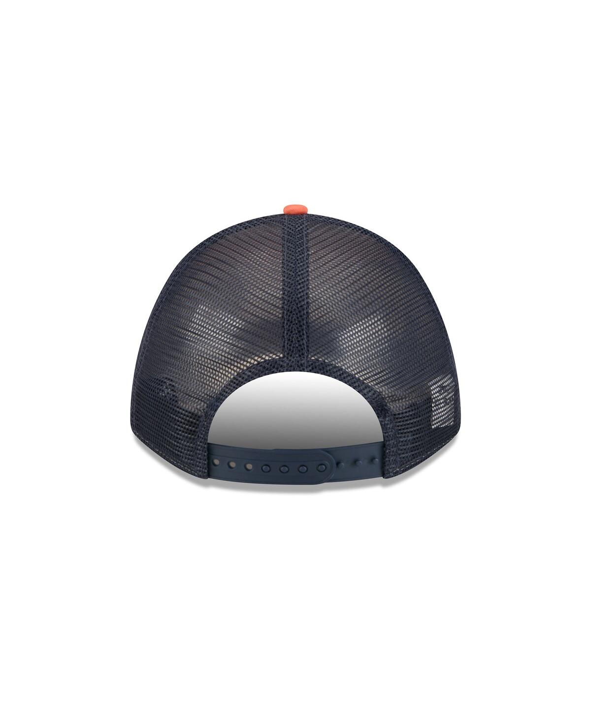 New Era Men's Orange Chicago Bears Bear Linear A-frame 9forty Adjustable Hat In Orange