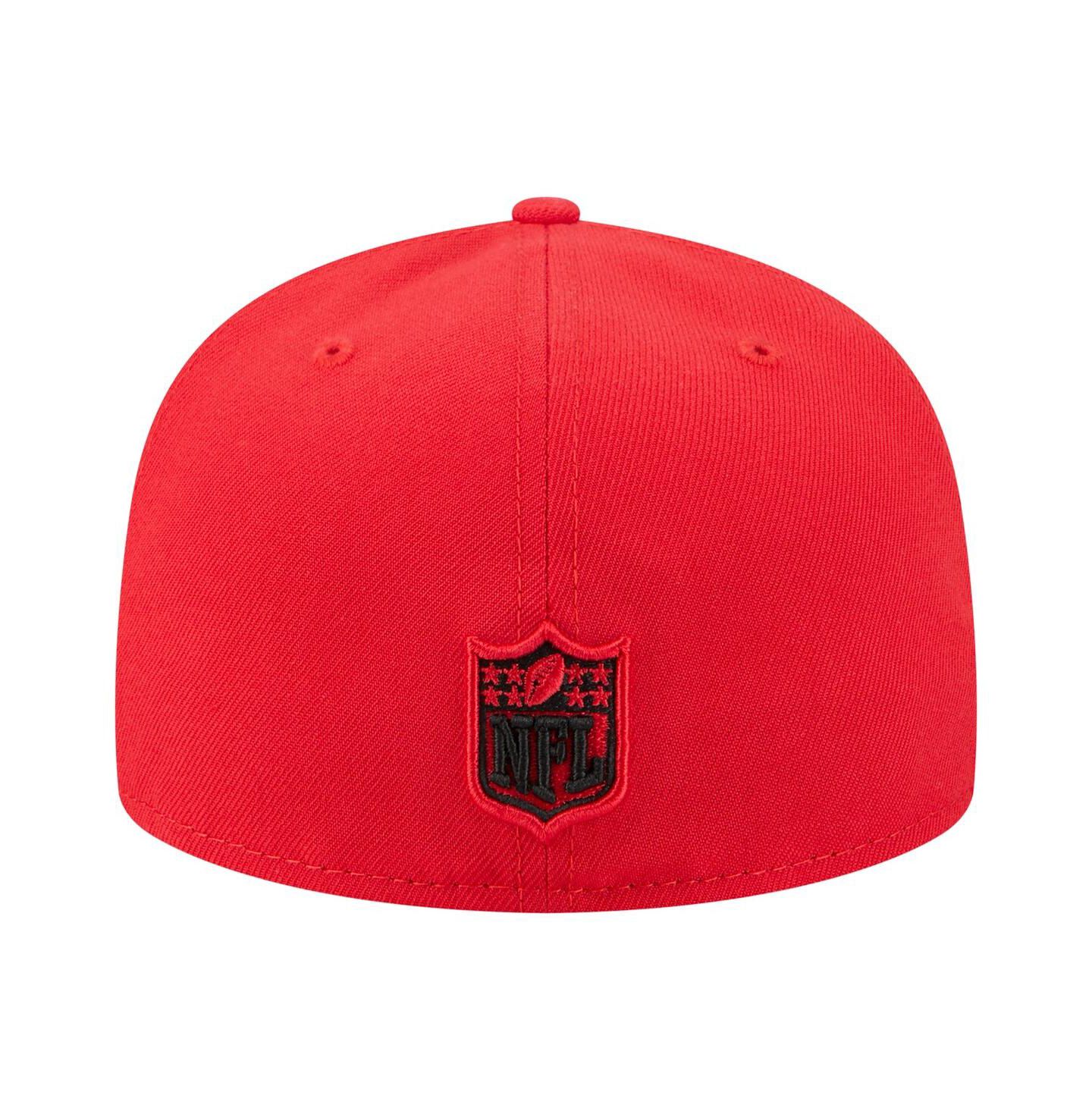 Мужская бейсболка New Era Kansas City Chiefs Oversized 59FIFTY Fitted, Red — фото 3
