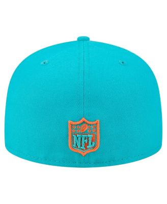Men's Aqua Miami Dolphins Oversized 59FIFTY Fitted Hat