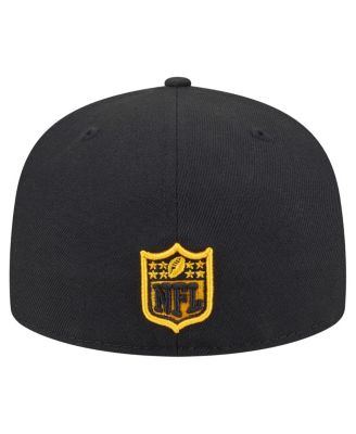 Men's Black Pittsburgh Steelers Oversized 59FIFTY Fitted Hat