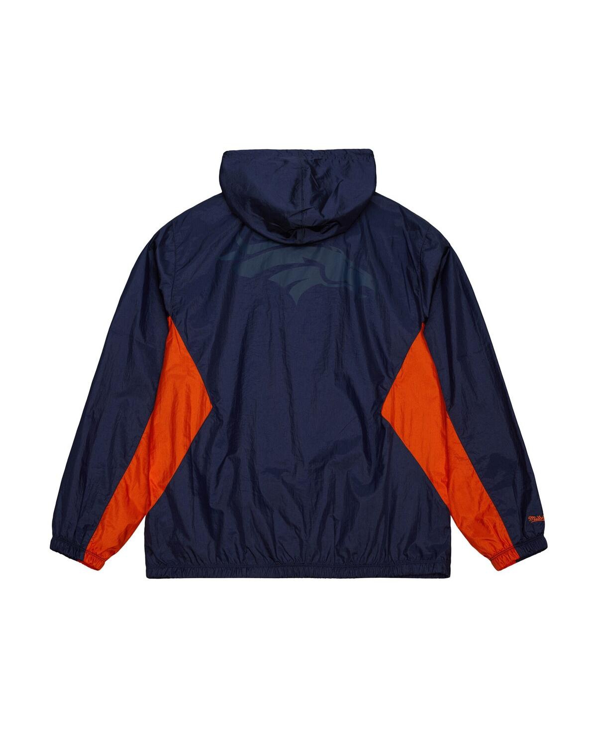Mitchell & Ness Mitchell Ness Men's Navy Denver Broncos Playmaker Full-zip Windbreaker Jacket In Blue