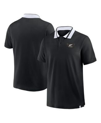 Fanatics - Men's Black New Zealand Rugby All Blacks Tipped Polo