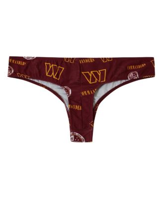 Women's Burgundy Washington Commanders Mosaic All Over Print Thong