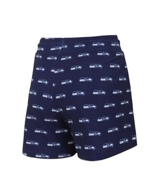 Women's Seattle Seahawks Gauge Allover Print Cropped Tank Top Shorts Sleep Set