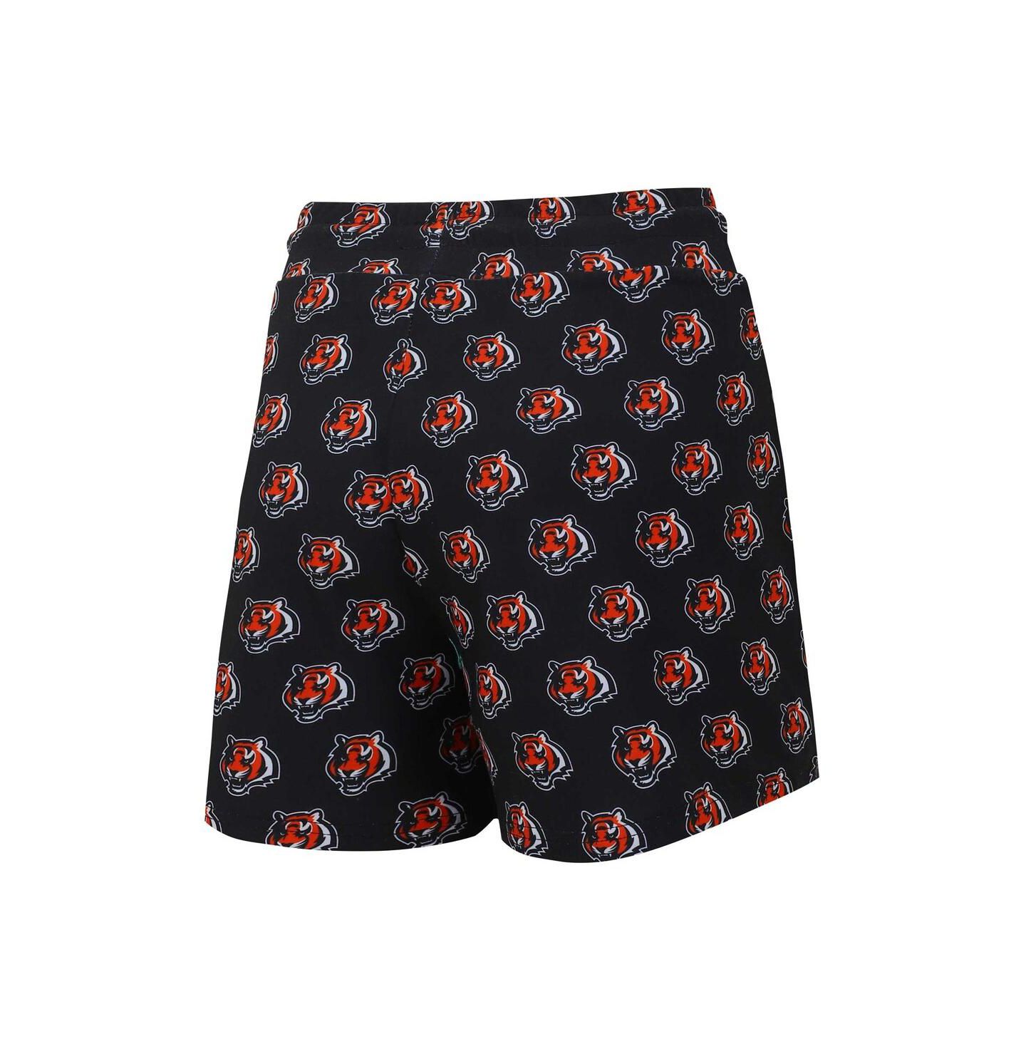Женские комплекты Concepts Sport Cincinnati Bengals Gauge Allover Print Cropped Tank Top Shorts Sleep Set — фото 4