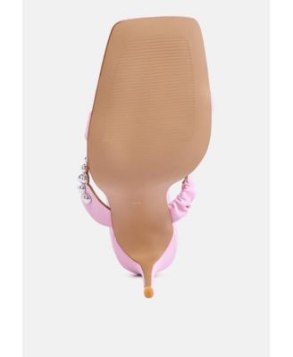 Womens Bandy Stieletto Heel Metal Stud Sandals