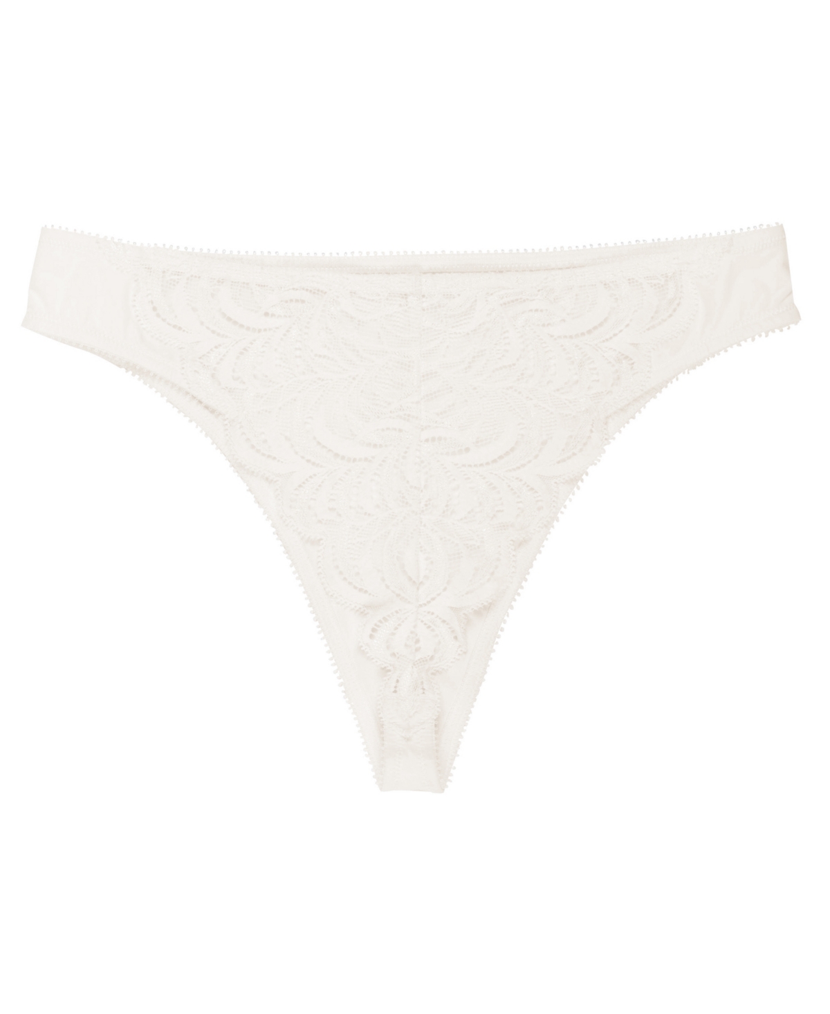 Natori Persuasion Stretch Lace Minimal Rear Coverage Thong In White