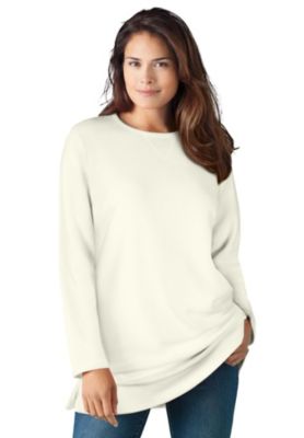 Plus Size Within Crewneck Ultra Soft Sherpa Sweatshirt