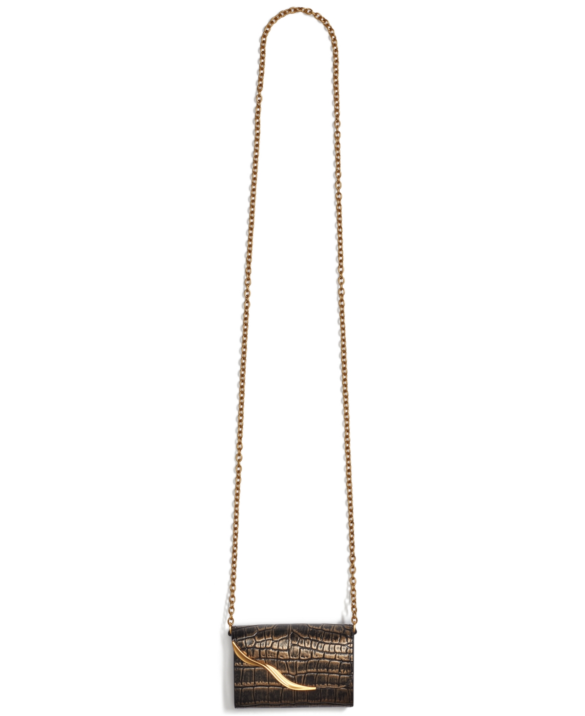 Donna Karan Women's Malverne Metallic Croco String Wallet In Multi