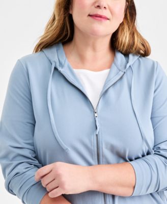 Plus Size Zip-Up Hooded Sweatshirt, Macy's Exclusive