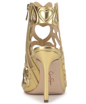 Women's Jalina Vinyl Heart High-Heel Booties