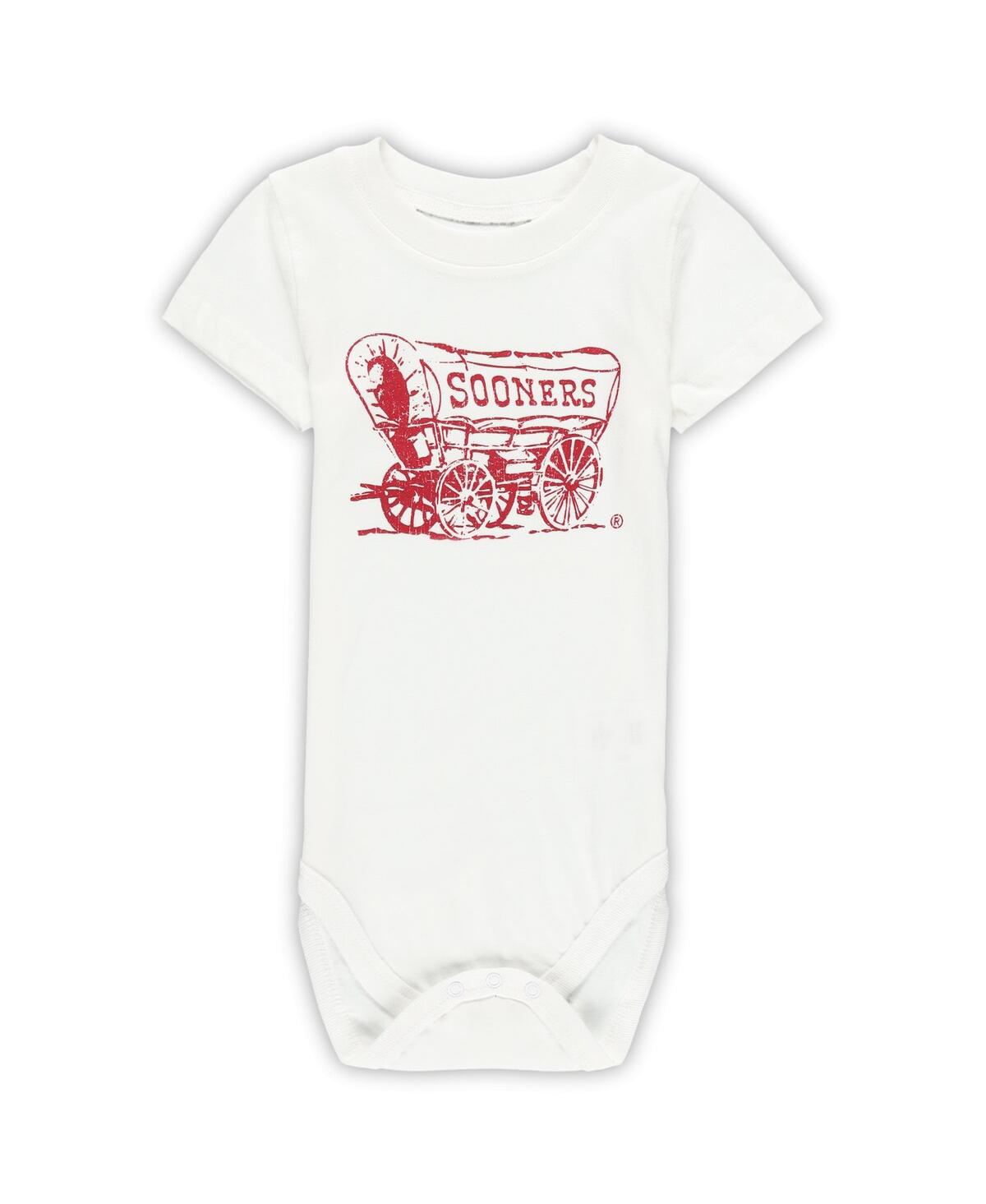 Wes & Willy Baby Boys And Girls Oklahoma Sooners 3-pack Bodysuit Set In Red