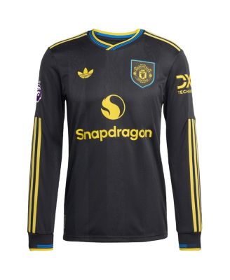 Men's Mason Mount Black Manchester United 2025/26 Third Authentic Long Sleeve Player Jersey