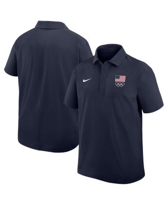 Nike - Men's Navy Team USA Woven Dri-FIT Polo Shirt