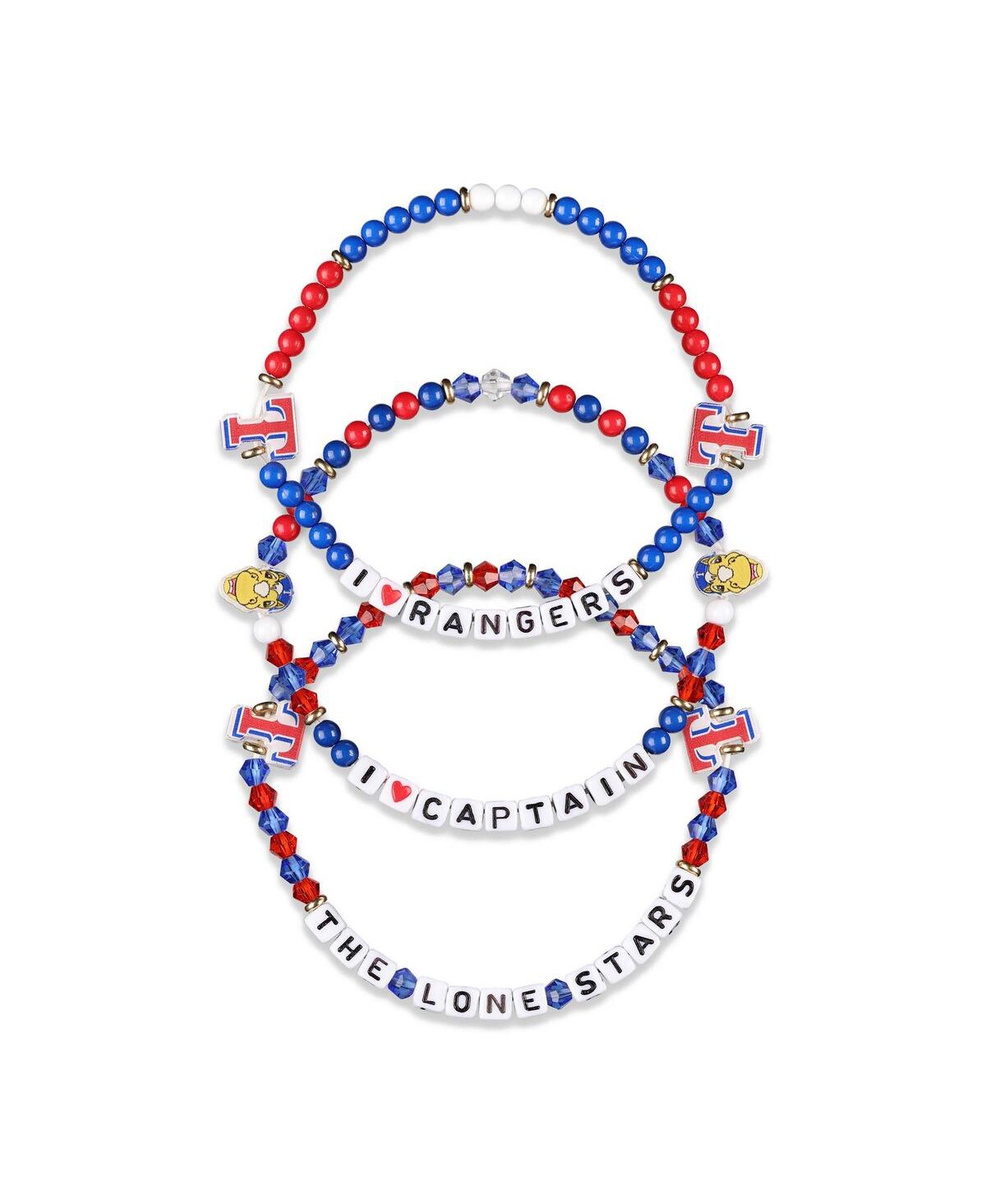 Foco Texas Rangers Friendship Bracelet, Set Of 3 In Multi