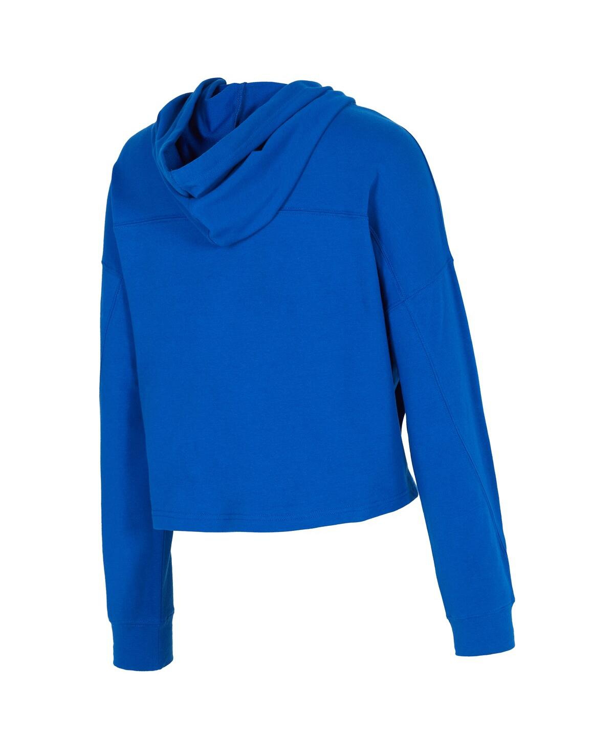 Concepts Sport Women's Blue Fc Cincinnati Elevation Tri-blend Long Sleeve Pullover Hoodie In Blue