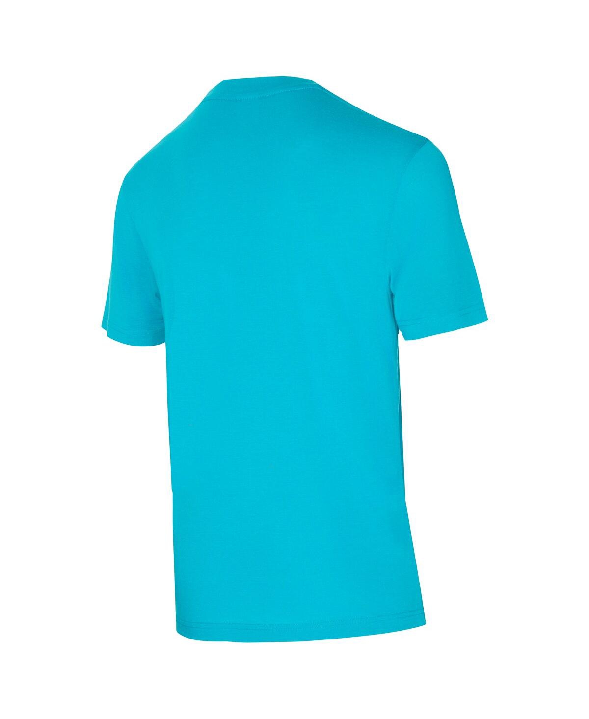 Concepts Sport Men's 2-piece Aqua/orange Miami Dolphins Avondale T-shirt And Flannel Pants Set In Blue