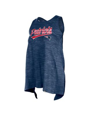 Women's Navy New England Patriots Space Dye Active Tank Top