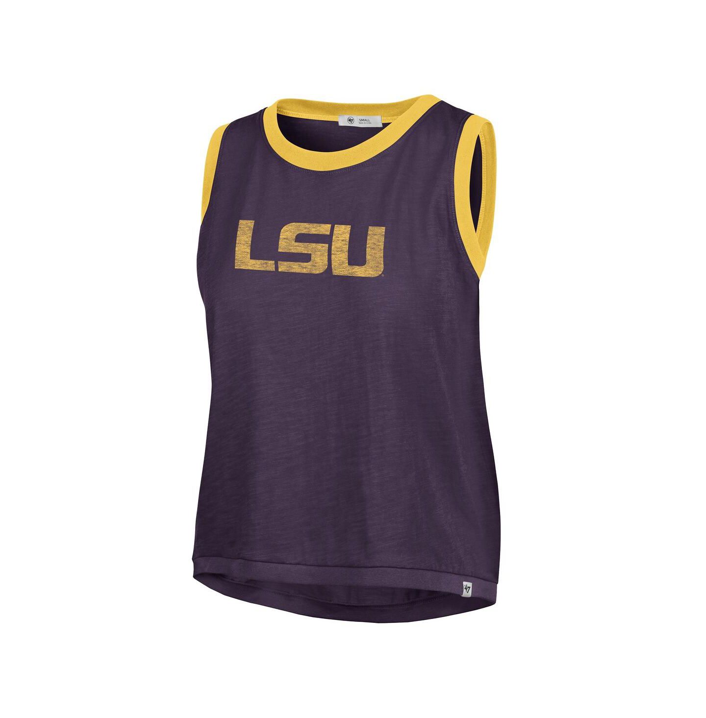 Женский топ '47 Brand Purple LSU Tigers Premier Ringer — фото 2