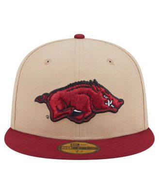 Men's Khaki Arkansas Razorbacks Two-Tone 59FIFTY Fitted Hat