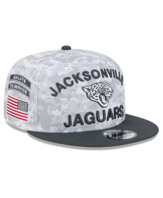 New Era - Big Boys and Girls White/Graphite Jacksonville Jaguars 2024 Salute To Service 9FIFTY Snapback Hat