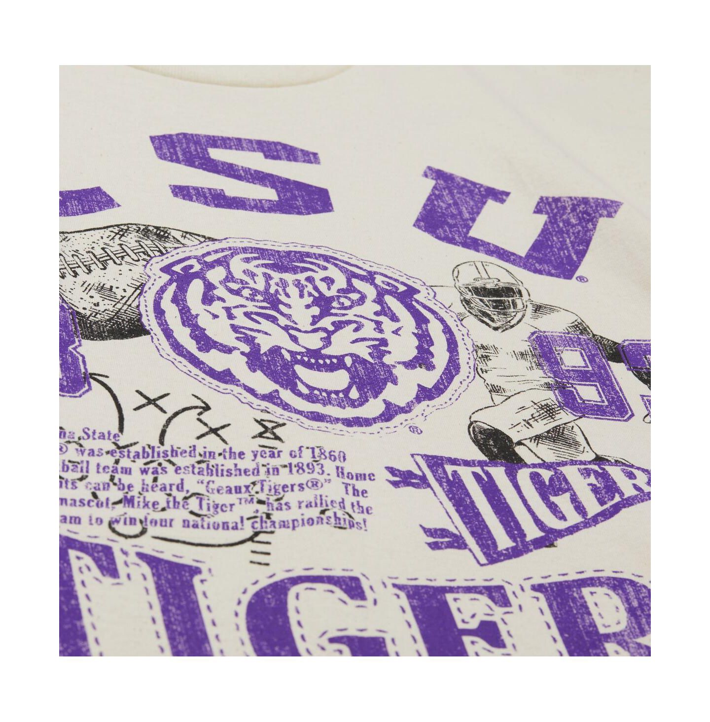Мужская футболка Mitchell & Ness Cream LSU Tigers Heritage Scholar — фото 4