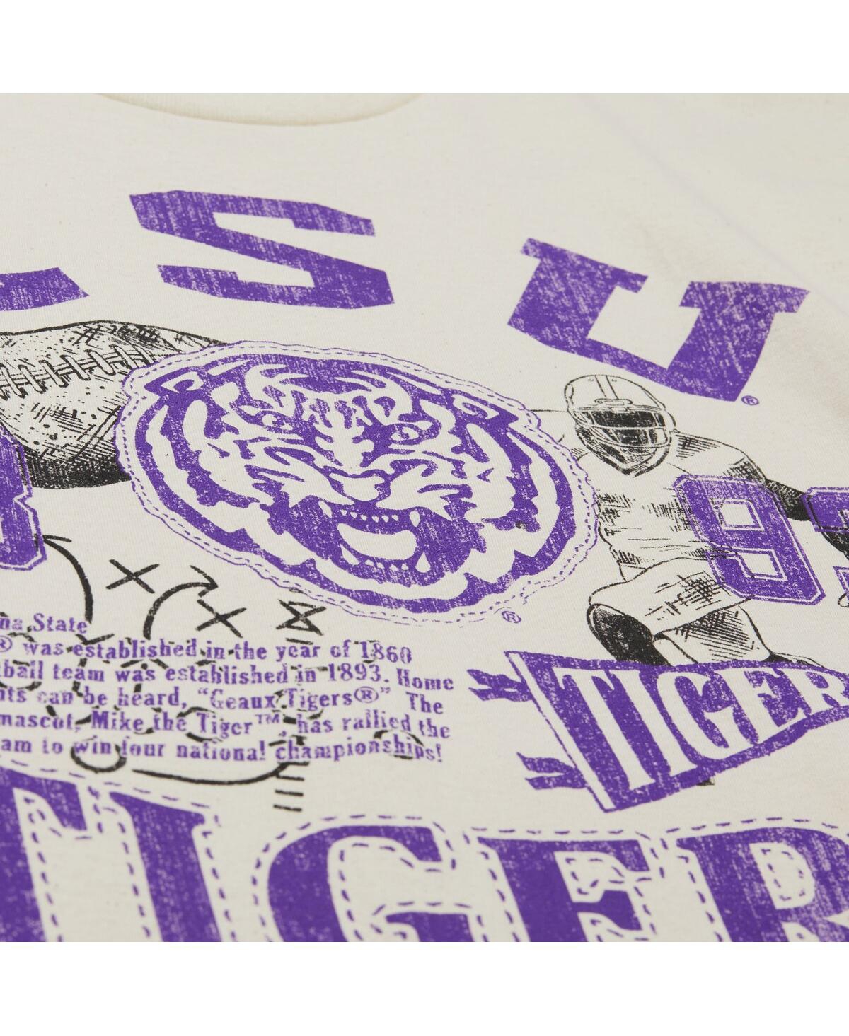 Mitchell & Ness Men's Cream Lsu Tigers Heritage Scholar T-shirt In Neutral