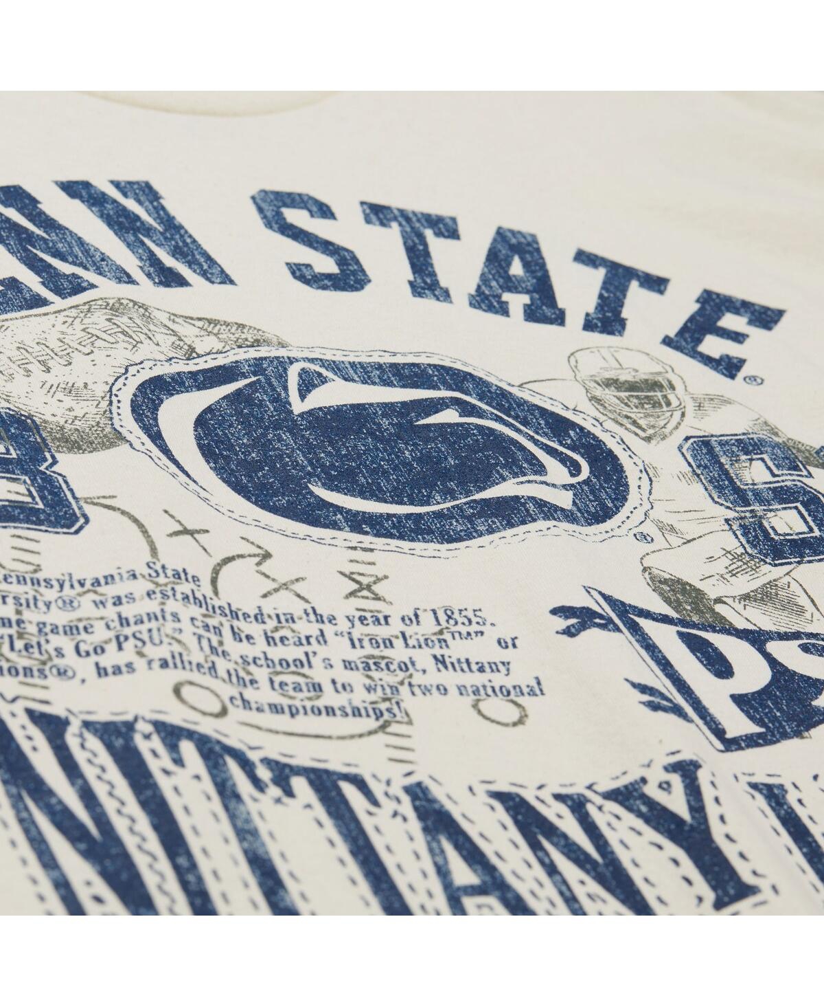 Mitchell & Ness Men's Cream Penn State Nittany Lions Heritage Scholar T-shirt In Neutral