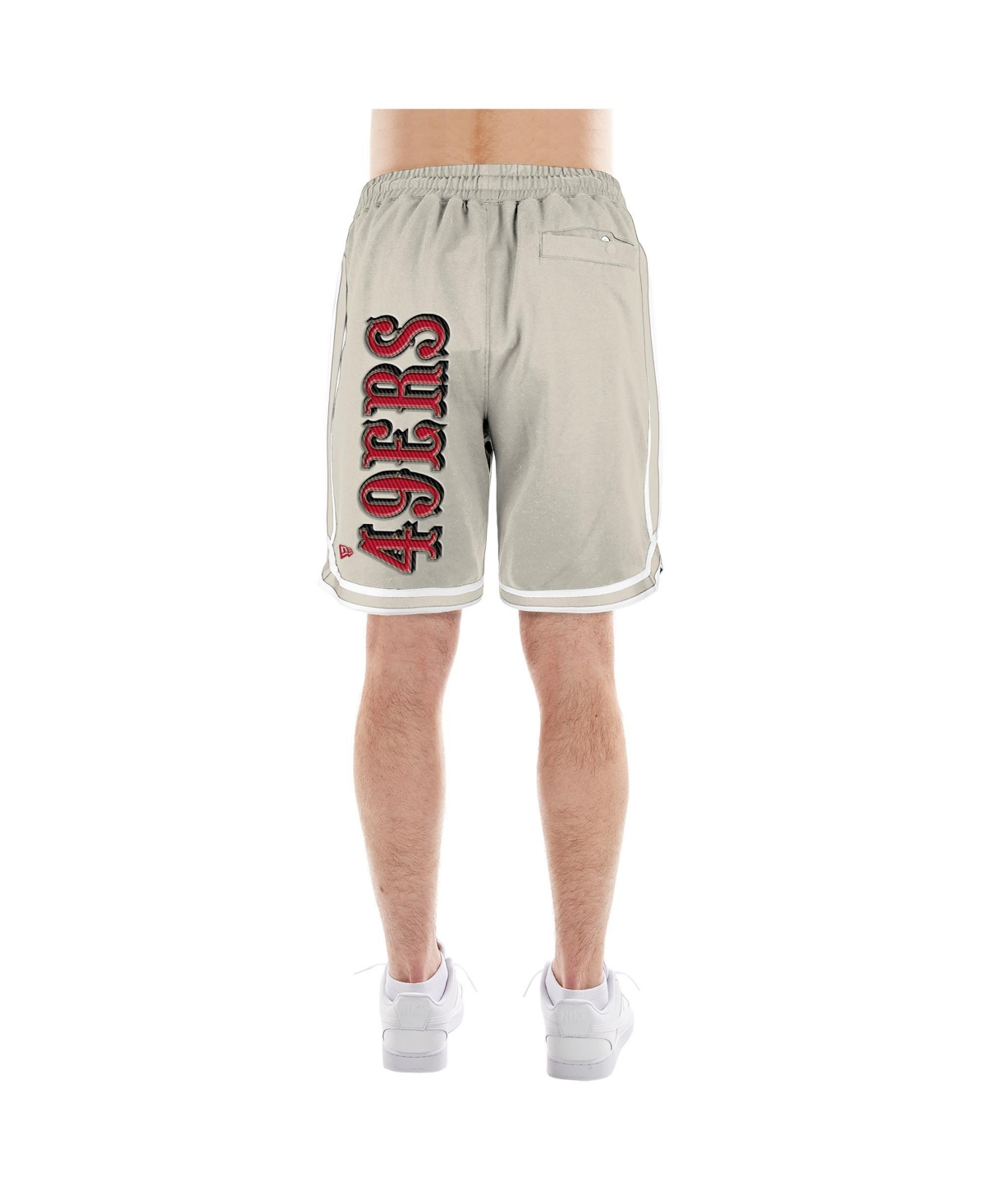 New Era Men's Light Beige San Francisco 49ers Stone Multi Patch Shorts In Brown