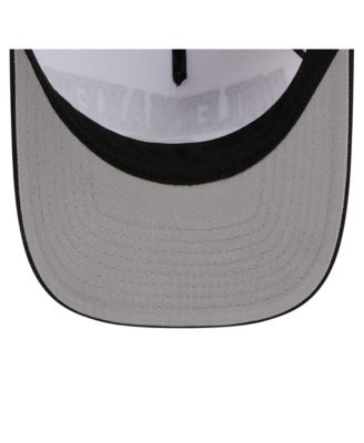 Men's White/Black Purdue Boilermakers Arch Two-Tone Rope 9FORTY A-Frame M-Crown Adjustable Hat