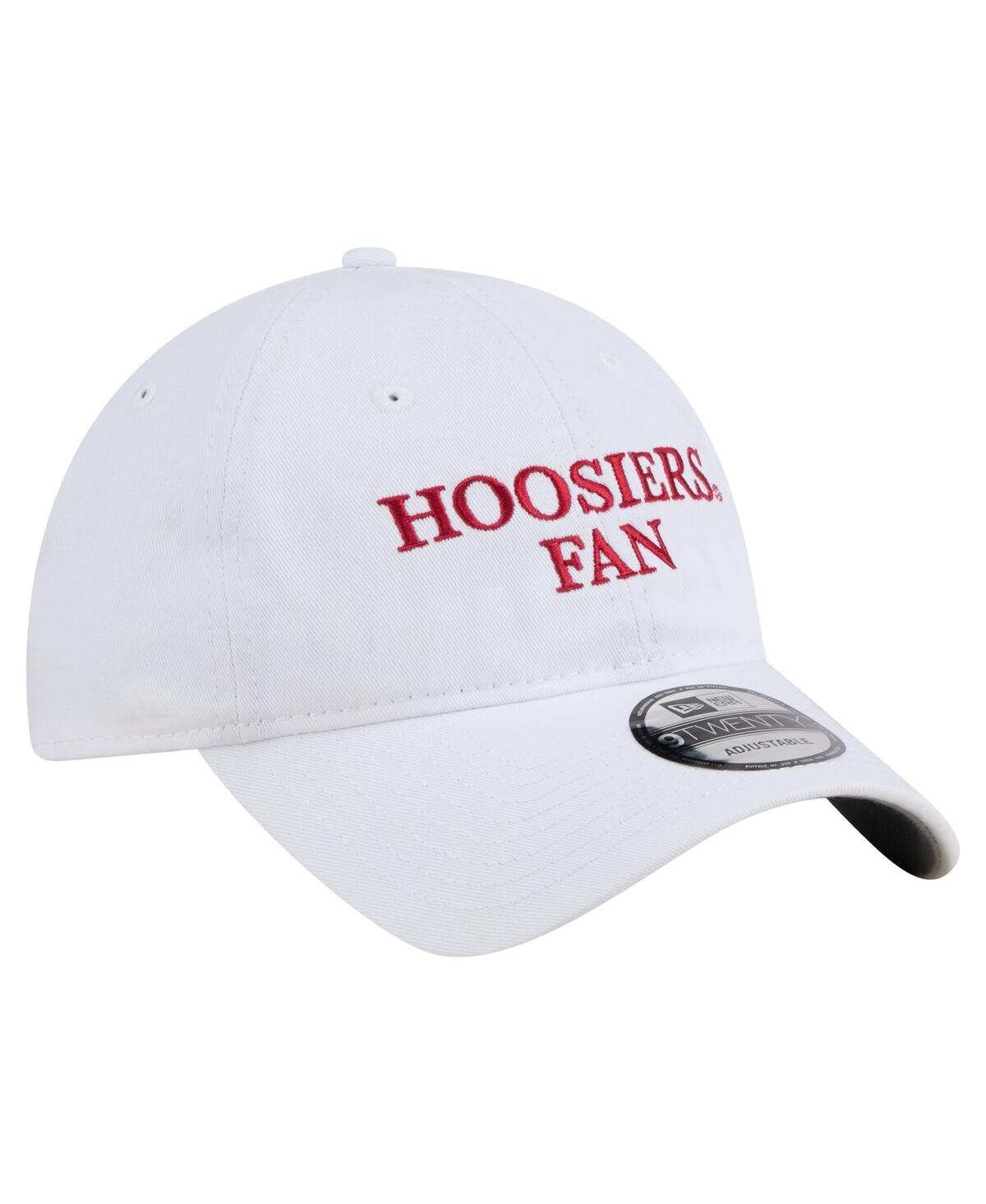 New Era Men's White Indiana Hoosiers Fan 9twenty Adjustable Hat In White