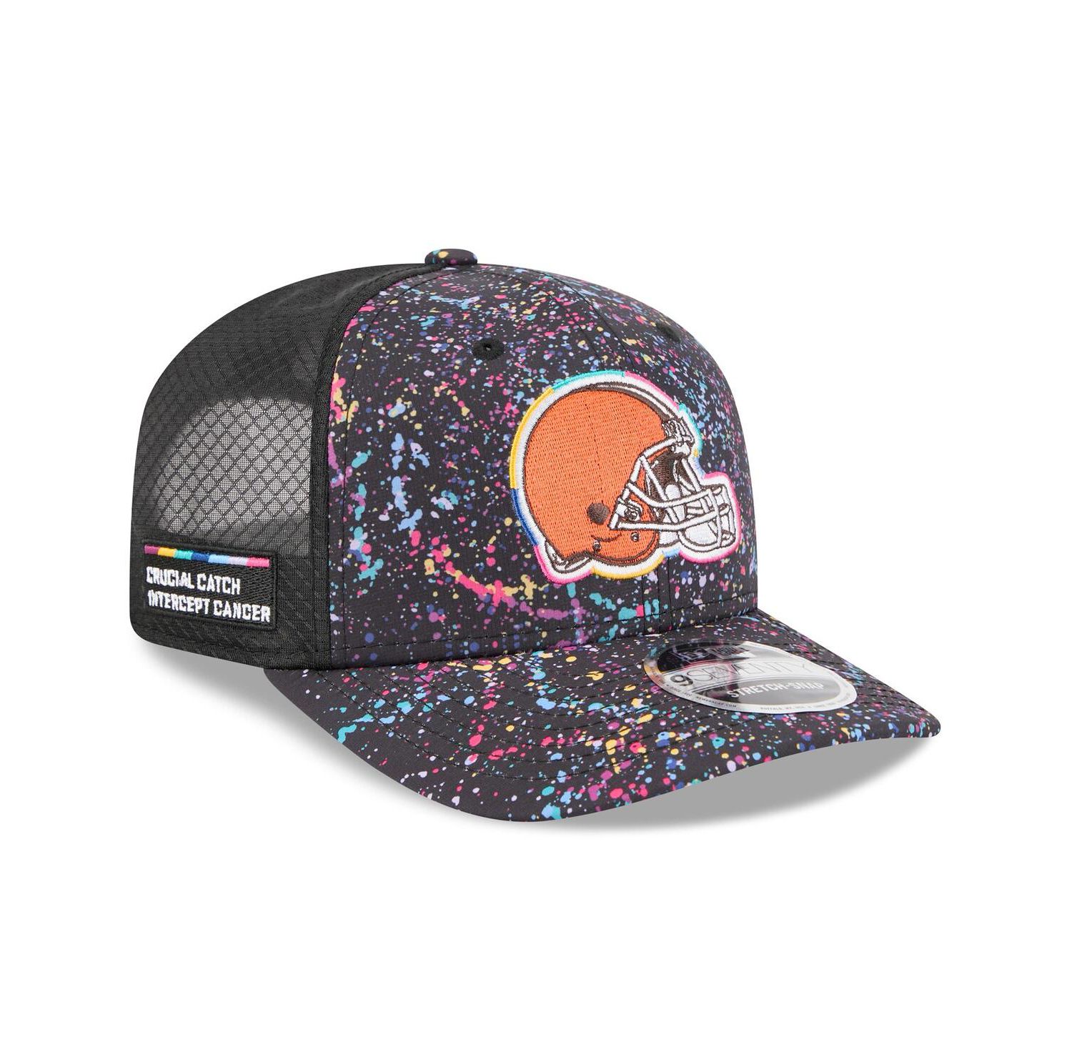 Men's Black Cleveland Browns 2025 NFL Crucial Catch 9SEVENTY Adjustable Hat