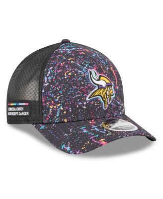 New Era - Big Boys and Girls Black Minnesota Vikings 2025 NFL Crucial Catch 9FORTY Adjustable Hat