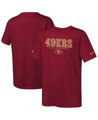 Nike - Big Boys and Girls Scarlet San Francisco 49ers Sideline Team Issue T-shirt