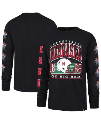 '47 Brand - Men's Black Nebraska Huskers Go Big Long Sleeve T-Shirt