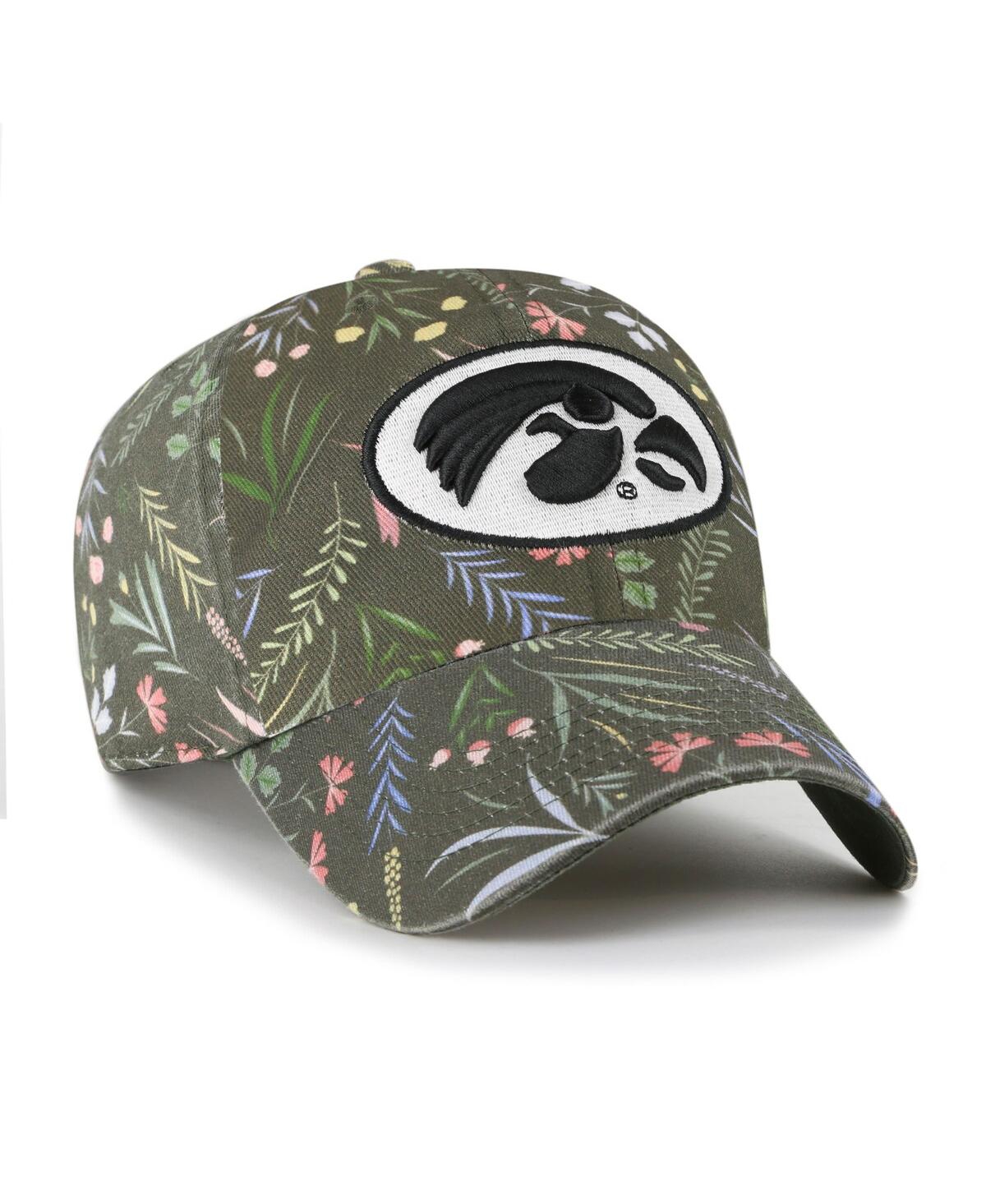 47 Brand Women's Moss Green Iowa Hawkeyes Verbena Clean Up Adjustable Hat In Multi