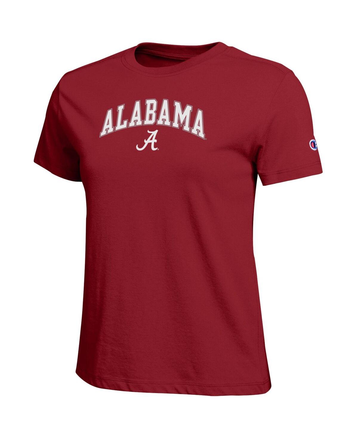 Champion Women's Crimson Alabama Crimson Tide Arched Over Logo T-shirt In Red