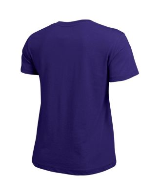 Women's Purple Clemson Tigers Arched Over Logo T-Shirt