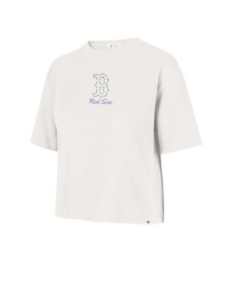 Women's Natural Boston Red Sox Full Bloom Cropped T-Shirt