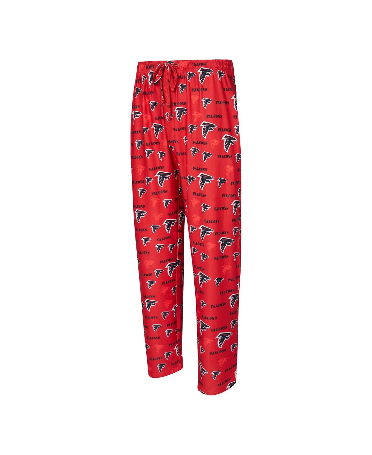 Concepts Sport Men's Red Atlanta Falcons Mosaic All Over Print Pants In Red