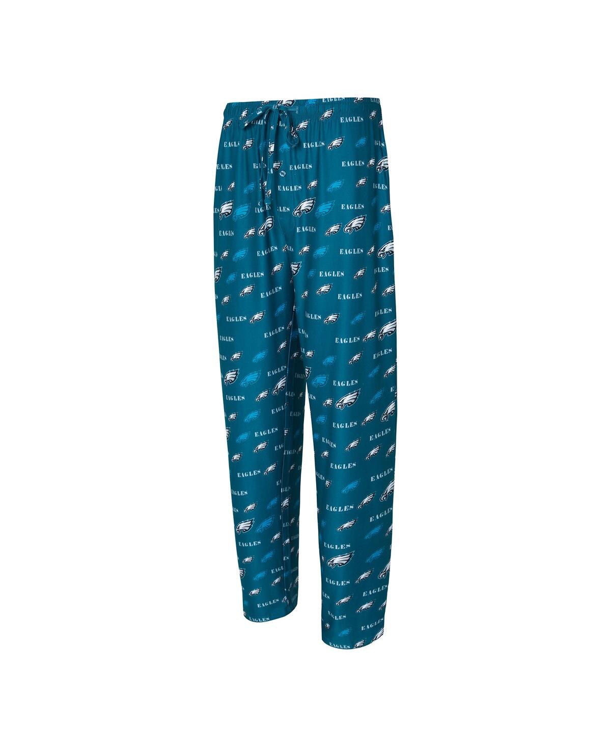 Concepts Sport Men's Midnight Green Philadelphia Eagles Mosaic All Over Print Pants In Green
