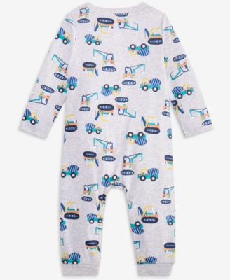 Baby Boys Trucking Together Printed Coverall, Macy’s Exclusive