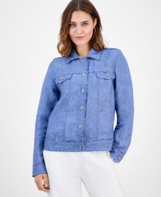 Charter Club Macys Womens Jean Jacket Style Co Petite Classic - Main Image