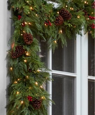 120" Outdoor Winter Evergreen Christmas Garland