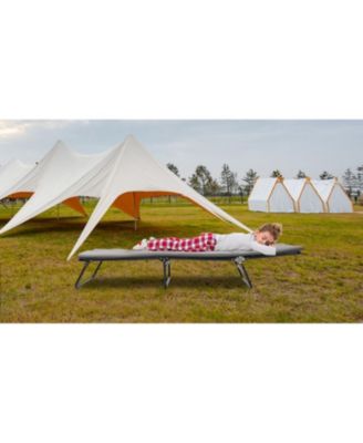 Folding Camping Cot - Adjustable Heavy Duty with Carry Bag