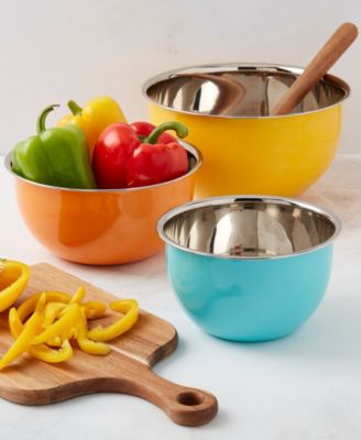 Latin Stainless Steel 3-Pc. Mixing Bowl Set
