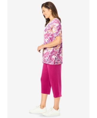 Plus Size 2-Piece Tunic And Capri Set