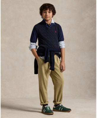 Big Boys Cable- Knit Sweater Vest